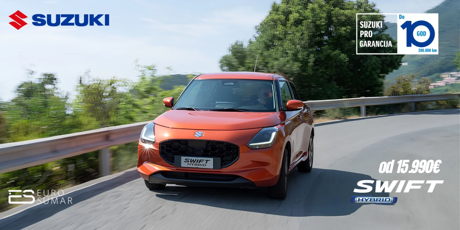 Suzuki Swift Comfort sada od 15.990 € više bezbednosti, bogata oprema i pristupačnije finansiranje