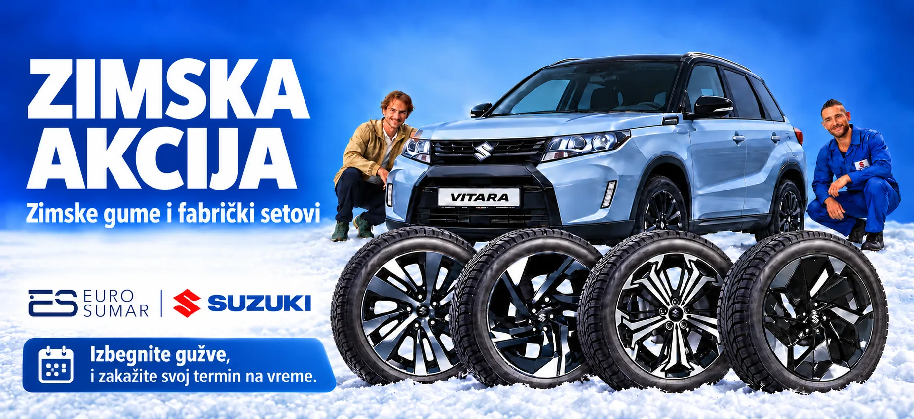Zimska akcija — zimske gume i fabrički setovi Euro Sumar Suzuki